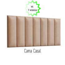 Cabeceira Para Cama Box de Casal Modulada 140x60cm Para Colar Na Parede