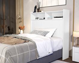 Cabeceira Para Cama Box de Solteiro 0,90 Melissa com Nichos e prateleiras Moderna compacta