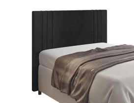 Cabeceira Para Cama Box Ferrara King 1,93cm Suede Preto - FdECOR Cabeceira Para Cama Box Ferrara King 1,93cm Suede Preto - FdECOR