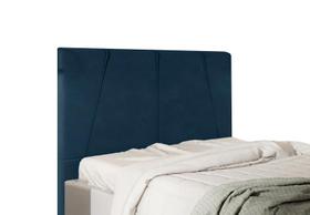 Cabeceira Para Cama Box Gênova Queen 1,60cm Veludo Azul - FdECOR