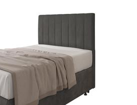 Cabeceira Para Cama Box Itália King 1,93cm Veludo Cinza - FdECOR