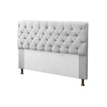 Cabeceira para Cama Box King 195cm Sofia c/ Capitonê Corano Branco Cabeceira para Cama Box King 195cm Sofia c/ Capitonê Corano Branco