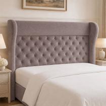 Cabeceira para Cama Box King 213cm Bono Veludo Nobre Avelã - Sallar Home Cabeceira para Cama Box King 213cm Bono Veludo Nobre Avelã - Sallar Home