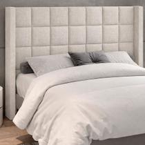 Cabeceira para Cama Box King 213cm Tratto Linho Off White - Sallar Home