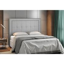 Cabeceira para Cama Box King Bella Linho Cinza Quale Quale