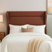 Cabeceira para Cama Box King Bono Lisa material sintético Marrom - Sallar Home Cabeceira para Cama Box King Bono Lisa material sintético Marrom - Sallar Home