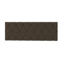 Cabeceira Para Cama Box Leticia - 1.40 Casal - Marrom Suede - Dobrável