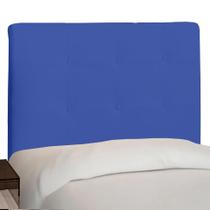 Cabeceira Para Cama Box Luna Solteiro 0,90cm Veludo Azul - FdECOR