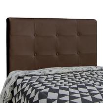Cabeceira Para Cama Box Luna Solteiro 0,90cm Veludo Marrom - FdECOR
