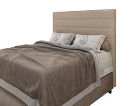 Cabeceira Para Cama Box Napoli Casal 1,40cm Linho Bege - FdECOR