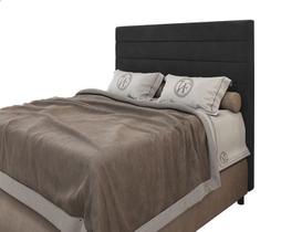 Cabeceira Para Cama Box Napoli Casal 1,40cm Suede Preto - FdECOR