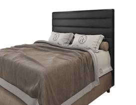 Cabeceira Para Cama Box Napoli Queen 1,60cm Laminado Preto - FdECOR
