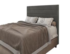 Cabeceira Para Cama Box Napoli Queen 1,60cm Veludo Cinza - FdECOR