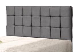 Cabeceira Para Cama Box Parma Solteiro 0,90cm Veludo Cinza - FdECOR