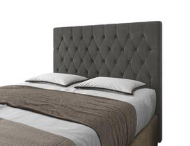 Cabeceira Para Cama Box Potenza Casal 1,40cm Veludo Cinza - FdECOR