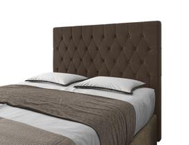 Cabeceira Para Cama Box Potenza King 1,93cm Veludo Marrom - FdECOR