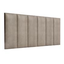 Cabeceira Para Cama Box Queen 1.58 Painel Estofado Dobrável Tecido Sued Bege