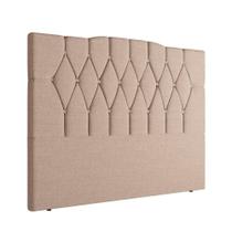 Cabeceira Para Cama Box Queen 160 Cm Amanda Linho Bege I02 - D'rossi