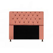 Cabeceira para Cama Box Queen 160cm Mirage c/ Capitonê Suede Coral - Dl Decor