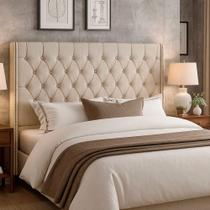 Cabeceira para Cama Box Queen 170cm Soft Linho Bege - Sallar Home Cabeceira para Cama Box Queen 170cm Soft Linho Bege - Sallar Home