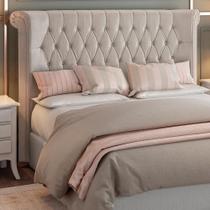 Cabeceira para Cama Box Queen Aurora material sintético Pérola Quale Quale