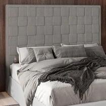 Cabeceira para Cama Box Queen Eloá Linho Cinza Qualé Qualé