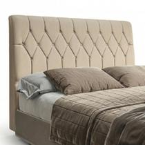Cabeceira Para Cama Box Queen Istambul Dobuê 1.60m Com Capitonê Bege Cabeceira Para Cama Box Queen Istambul Dobuê 1.60m Com Capitonê Bege