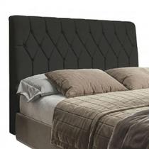 Cabeceira Para Cama Box Queen Istambul Dobuê 1.60m Com Capitonê Preto Cabeceira Para Cama Box Queen Istambul Dobuê 1.60m Com Capitonê Preto