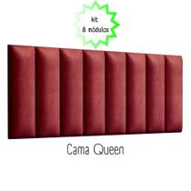 Cabeceira Para Cama Box Queen Modulada 160x60cm Para Colar Na Parede