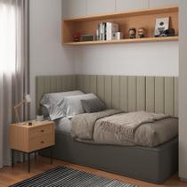 Cabeceira para Cama Box Solteiro 0,90 Conjunto L Dallas