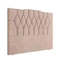 Cabeceira Para Cama Box Solteiro 90 Cm Amanda Veludo Bege I02 - D'rossi