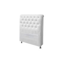 Cabeceira para Cama Box Solteiro 90 cm Paris material sintético Branco - JS Móveis Cabeceira para Cama Box Solteiro 90 cm Paris material sintético Branco - JS Móveis