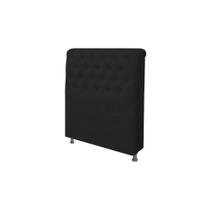 Cabeceira para Cama Box Solteiro 90 cm Paris material sintético Preto - JS Móveis