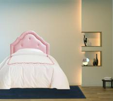 Cabeceira Para Cama Box Solteiro Cristal Veludo Rosê Cabeceira Para Cama Box Solteiro Cristal Veludo Rosê