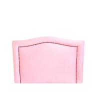 Cabeceira Para Cama Box Solteiro Estofada material sintético Rosa Tacha