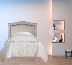 Cabeceira Para Cama Box Solteiro Línea Deluxe Em Linho Bege