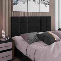 Cabeceira Para Cama Casal Bia1,60 Estofada Suede Preto - Rede Móveis