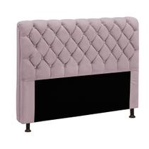 Cabeceira Para Cama Casal Box 140 Cm Fernanda Veludo Rosê