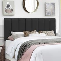 Cabeceira para Cama Casal Estofada Box Madri 1.40m Eco Couro Preto Cabeceira para Cama Casal Estofada Box Madri 1.40m Eco Couro Preto