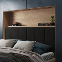 Cabeceira para cama casal FL 1,40 black - click Cabeceira para cama casal FL 1,40 black - click