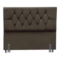 Cabeceira Para Cama Casal Queen 160 Cm Celina E Frame Suede Marrom Cabeceira Para Cama Casal Queen 160 Cm Celina E Frame Suede Marrom