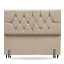 Cabeceira Para Cama Casal Queen 160 Cm Olívia E Frame Suede Cor:bege Cabeceira Para Cama Casal Queen 160 Cm Olívia E Frame Suede Cor:bege