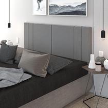 Cabeceira Para Cama Casal Tulipa 1,40 Estofada Suede Cinza - Rede Móveis Cabeceira Para Cama Casal Tulipa 1,40 Estofada Suede Cinza - Rede Móveis