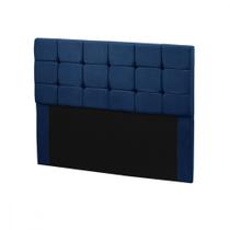 Cabeceira Para Cama De Casal 140cm Julia Veludo Azul