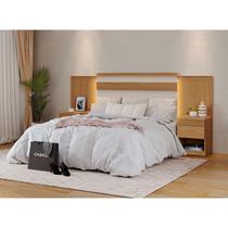 Cabeceira para Cama de Casal Extensível Casal / Queen / King com 2 mesa de Cabeceira 100% MDF Granada Cabeceira para Cama de Casal Extensível Casal / Queen / King com 2 mesa de Cabeceira 100% MDF Granada