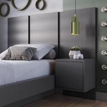 Cabeceira para Cama de Solteiro com Mesa de Cabeceira Zurique Cabeceira para Cama de Solteiro com Mesa de Cabeceira Zurique