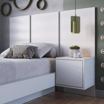 Cabeceira para Cama de Solteiro com Mesa de Cabeceira Zurique PL1090 Art in Móveis Cabeceira para Cama de Solteiro com Mesa de Cabeceira Zurique PL1090 Art in Móveis