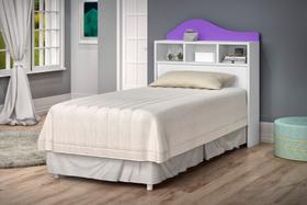 Cabeceira Para Cama de Solteiro Irlanda Branco/Lilas - Rede Móveis