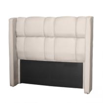 Cabeceira para Cama King Tania Linho Bege Escuro IDF Decor Cabeceira para Cama King Tania Linho Bege Escuro IDF Decor