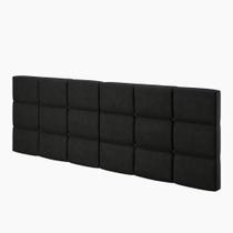 Cabeceira para cama queen 1,60 dubai preto - America Cabeceiras